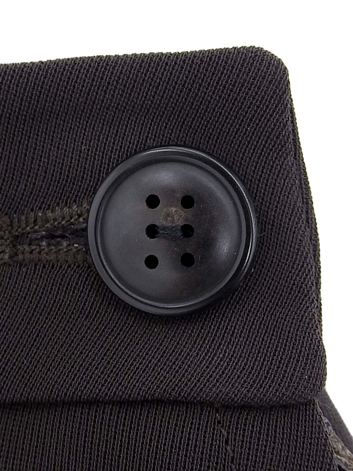 Side-Zip Slacks Pants Dark Brown