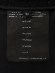 ウールツイードトリムデザインジャケット　ブラック