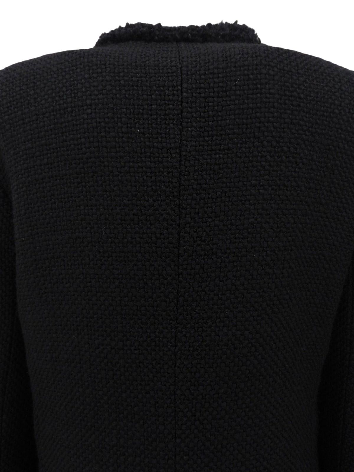 ウールツイードトリムデザインジャケット　ブラック