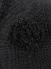 ウールツイードトリムデザインジャケット　ブラック