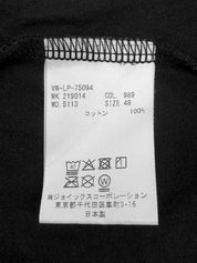 ロゴ刺繍半袖トップス ブラック