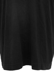 Logo Embroidered Half Sleeve Top in Black