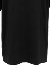 Logo Embroidered Half Sleeve Top in Black