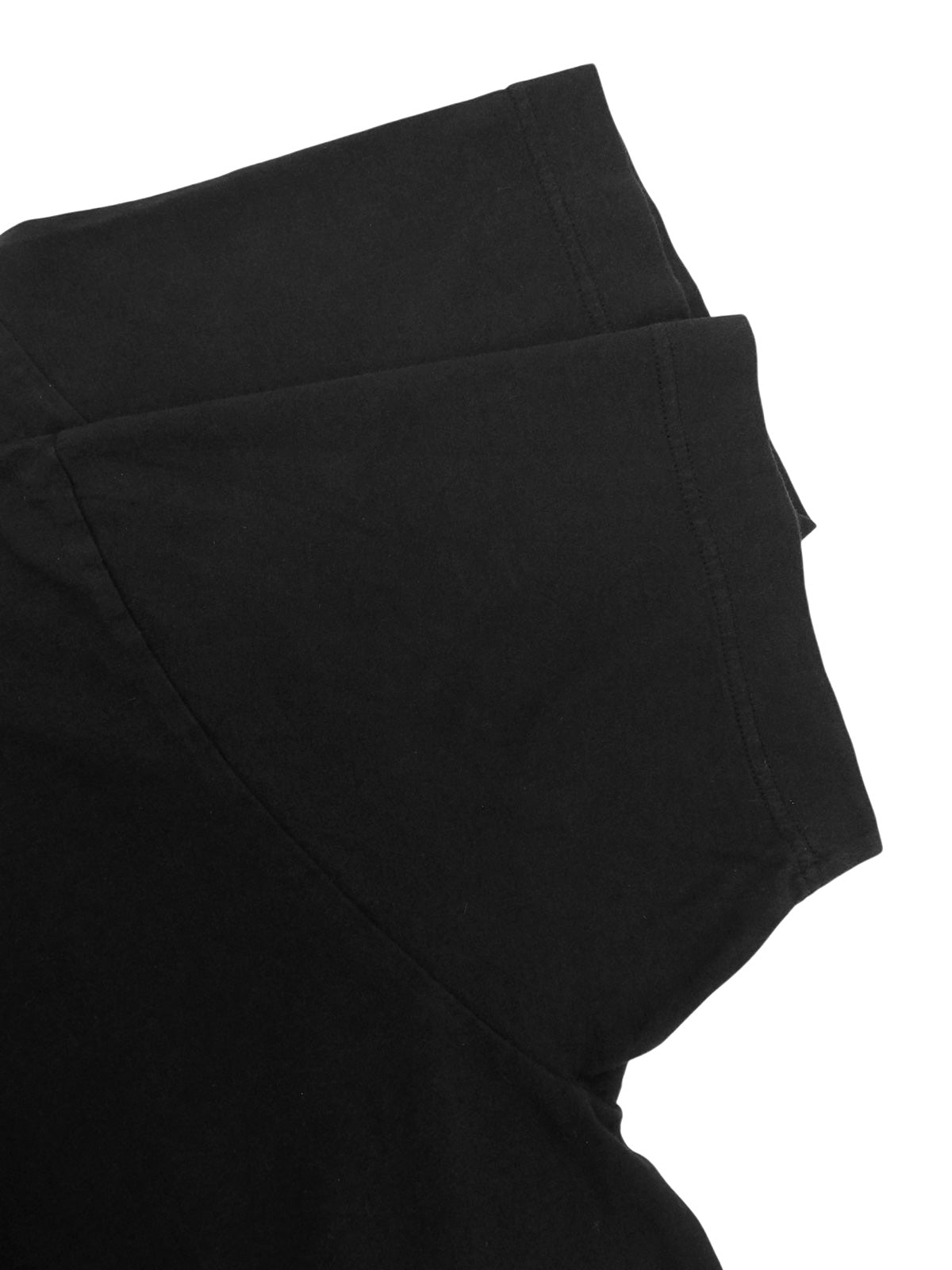 Logo Embroidered Half Sleeve Top in Black