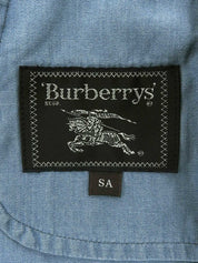 デニムロゴボタンコート ブルー