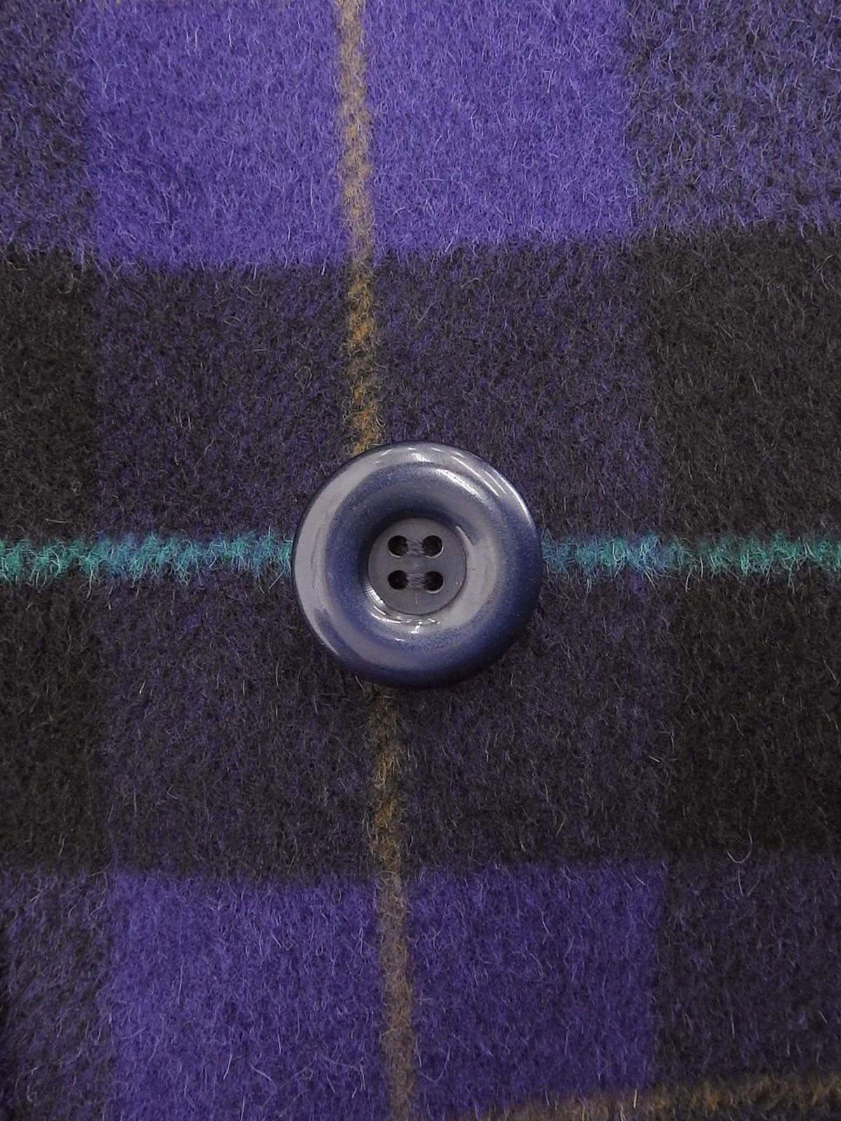 ウールチェックパターンダブルブレストコート パープル/マルチ