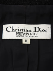 Block check pattern double-breasted jacket in black/purple/gray