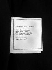 2007 Real Leather Tweed Combination CC Mark Buckle Jacket Black/Multi