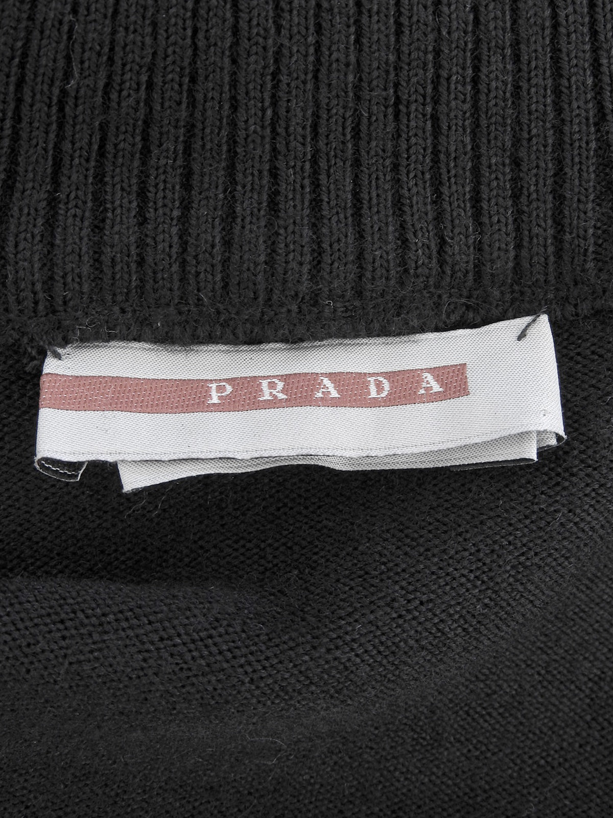 Black zip-up knit