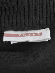 Black zip-up knit