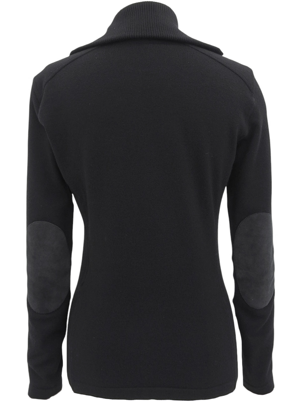Black zip-up knit