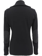 Black zip-up knit