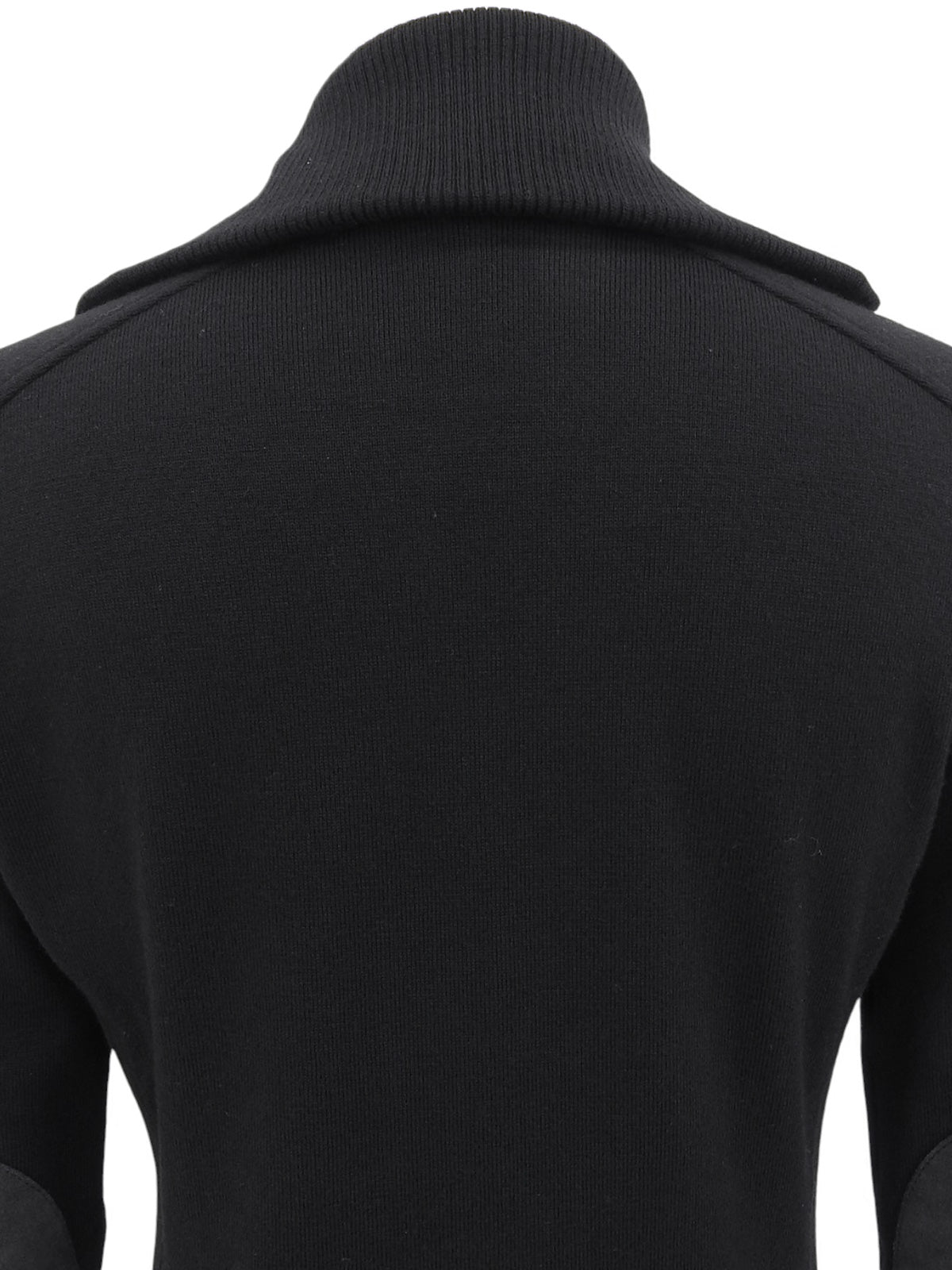 Black zip-up knit