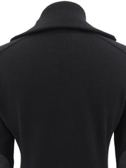 Black zip-up knit