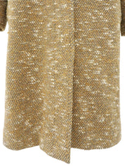 1996年製 ツイードCCマークボタンロングコート ベージュ/グレー