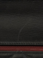 CCターンロックマトラッセチェーンショルダーバッグ ブラック