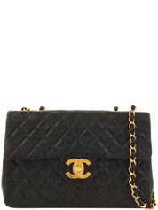 CCターンロックマトラッセチェーンショルダーバッグ ブラック