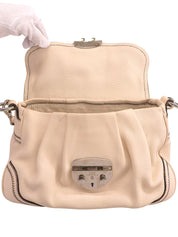 Logo Plate Shoulder Bag Ivory