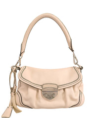 Logo Plate Shoulder Bag Ivory