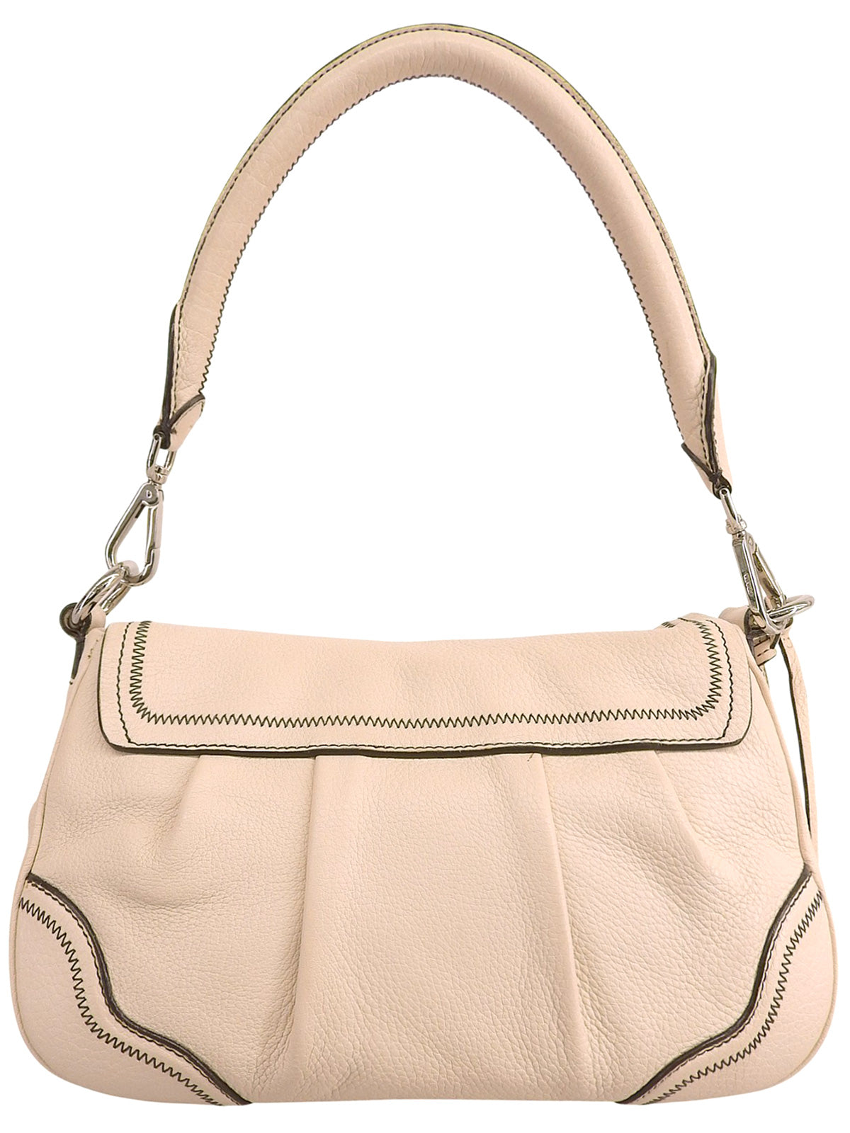 Logo Plate Shoulder Bag Ivory