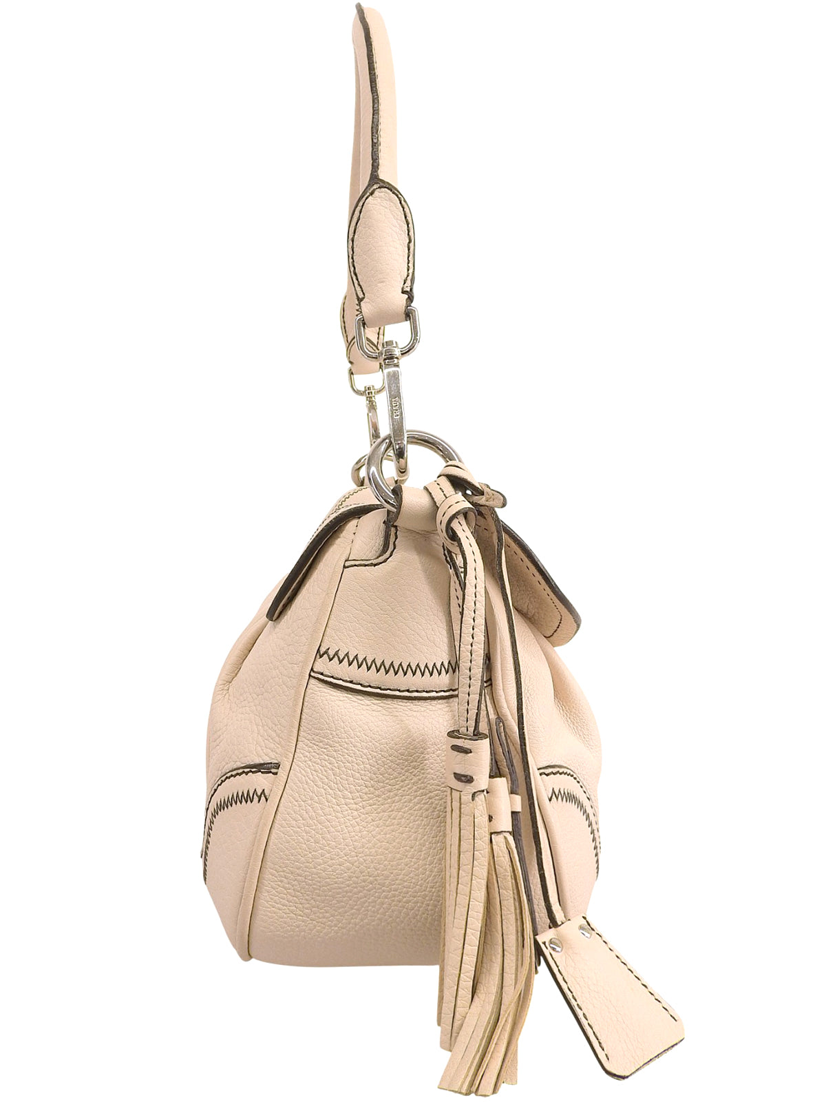 Logo Plate Shoulder Bag Ivory