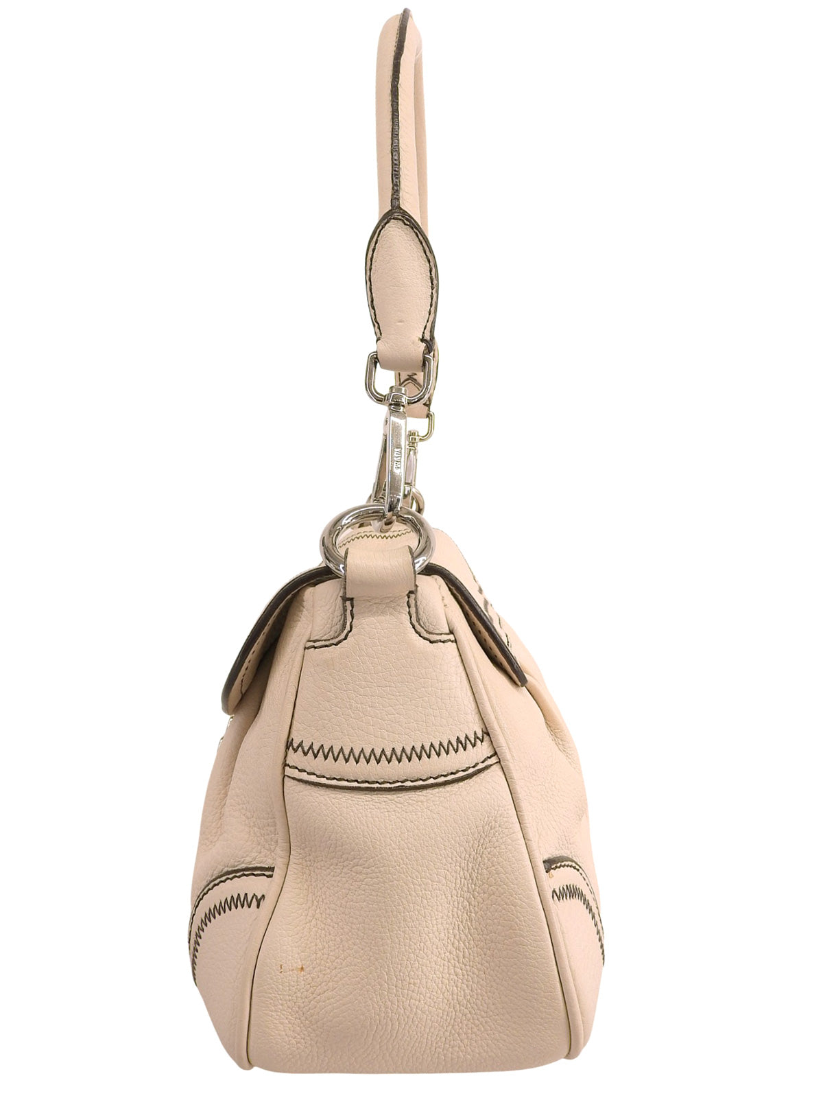 Logo Plate Shoulder Bag Ivory