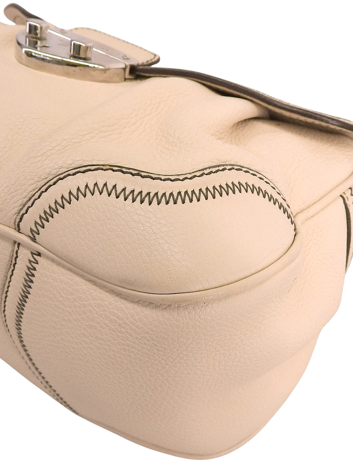 Logo Plate Shoulder Bag Ivory