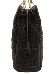 Lady Dior Cannage Stitch Chain Tote Bag in Black