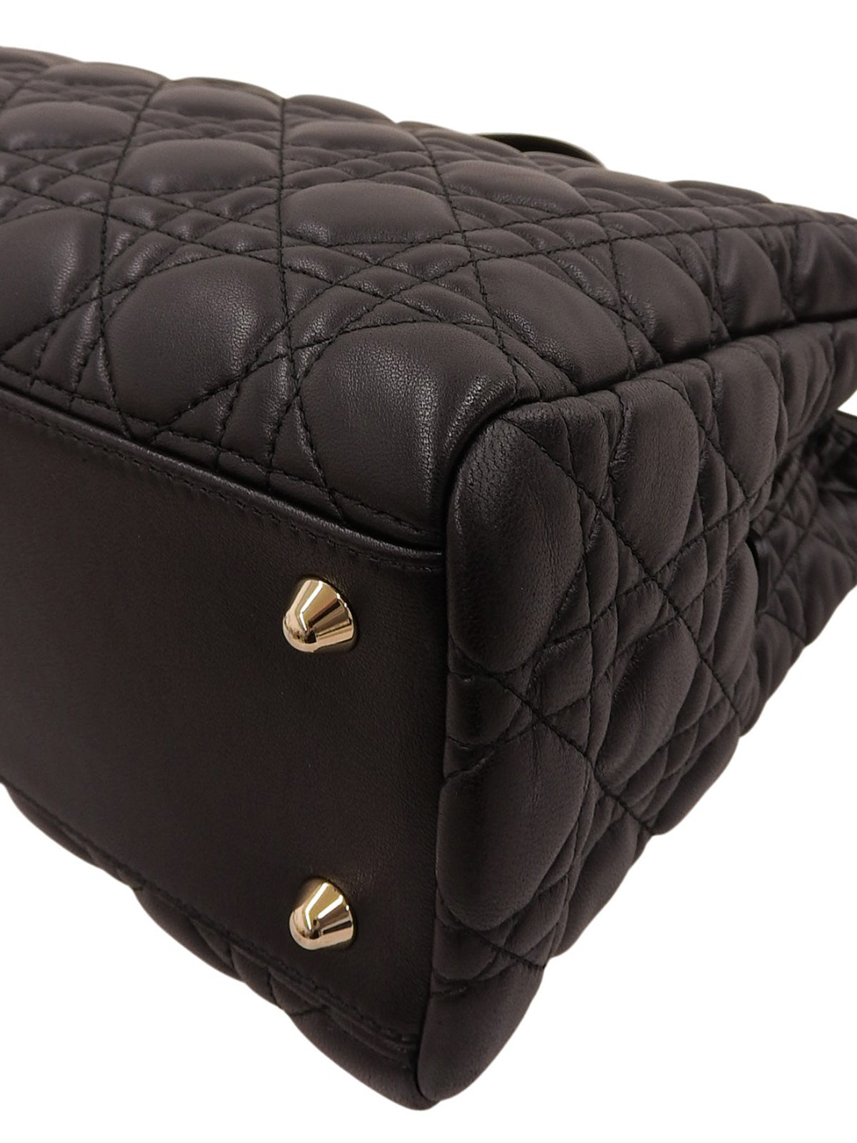 Lady Dior Cannage Stitch Chain Tote Bag in Black