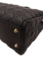 Lady Dior Cannage Stitch Chain Tote Bag in Black