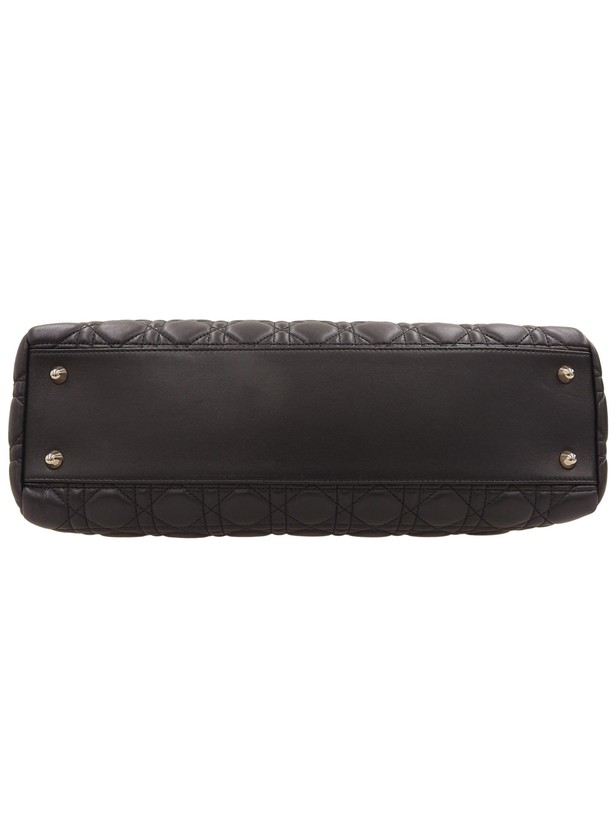 Cannage Stitch Chain Tote Bag in Black