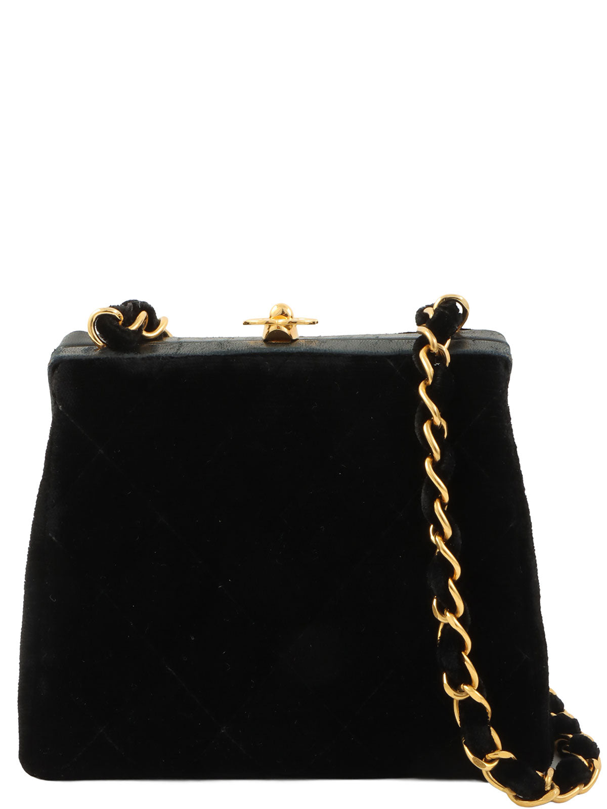 1997年頃製 がま口チェーンショルダーバッグ ブラック