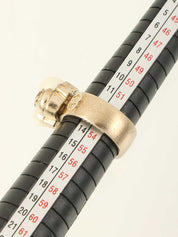 2004年製 パールラインストーンCCマークリング ゴールド/ホワイト