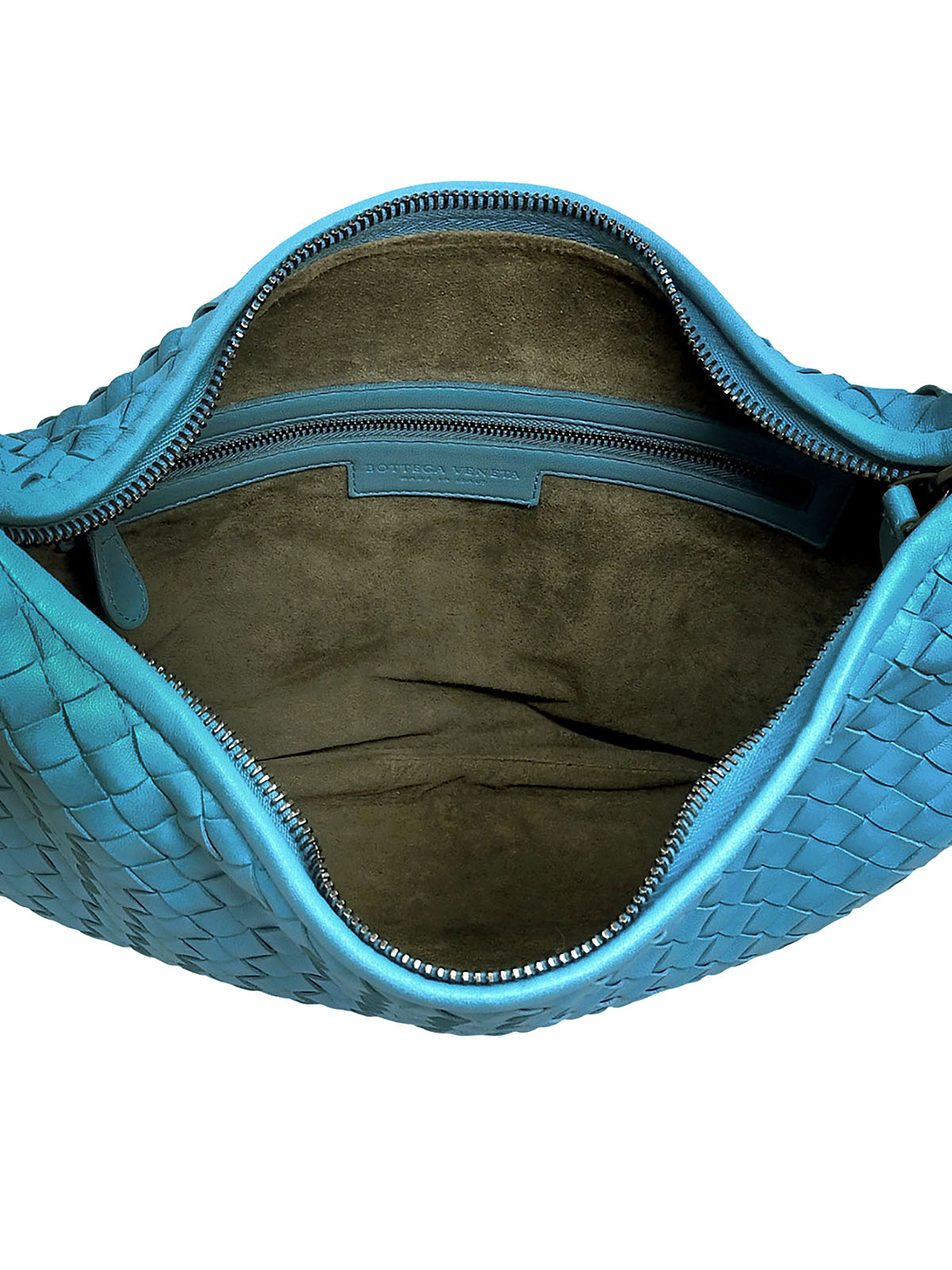 Sky Blue Intrecciato Hobo Bag