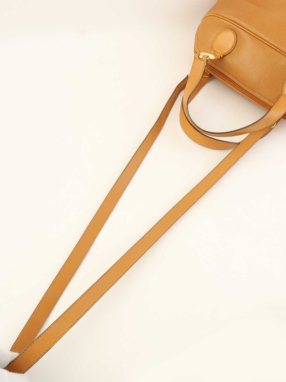 ロゴプレート2wayバッグ　キャメル