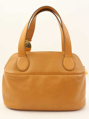 ロゴプレート2wayバッグ　キャメル