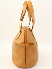 Logo Plate 2-Way Bag, Camel