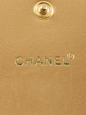 2001 Caviar Skin CC Mark Stitch Wallet, Beige