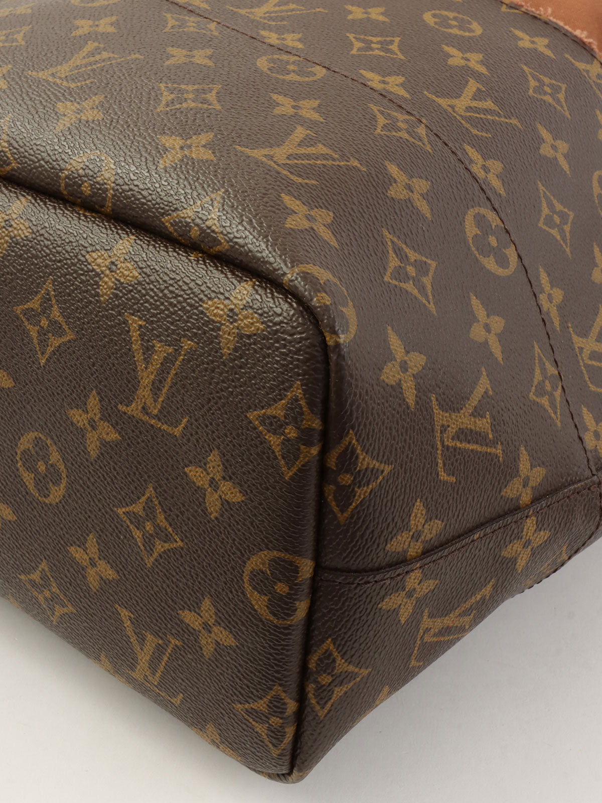 2014 Monogram Canvas With Holes Comsa Tote Bag, Brown