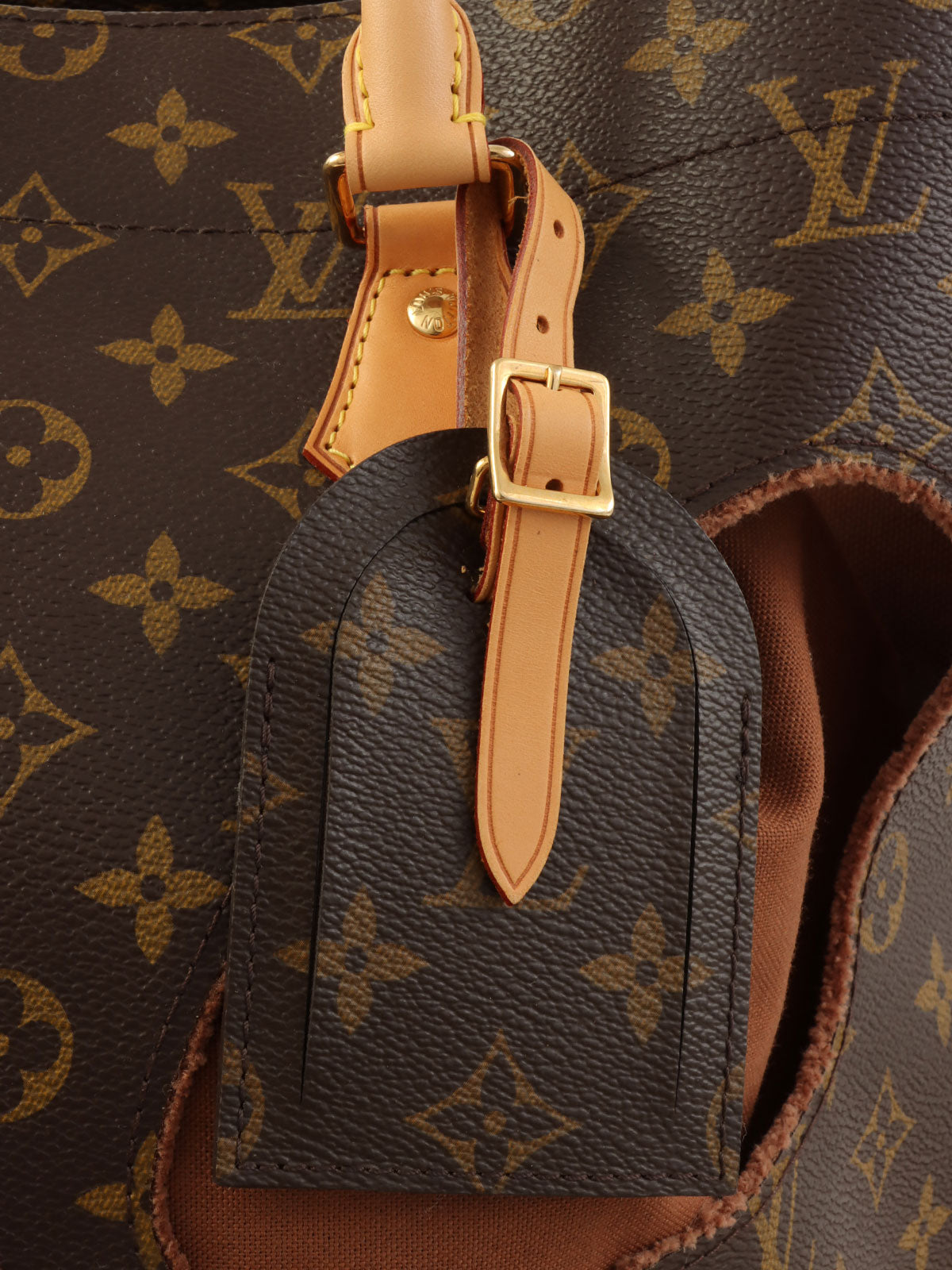 2014 Monogram Canvas With Holes Comsa Tote Bag, Brown