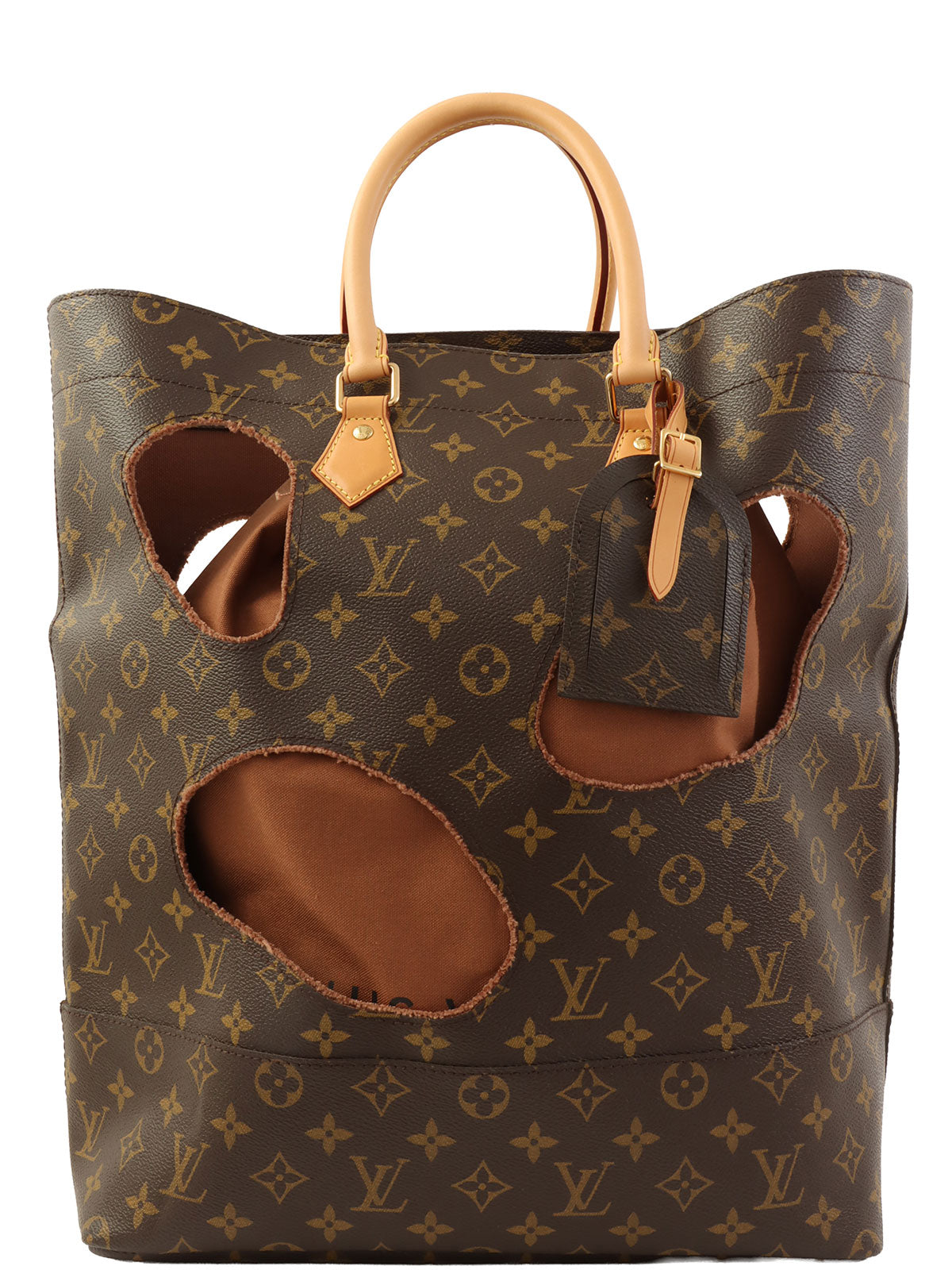 2014 Monogram Canvas With Holes Comsa Tote Bag, Brown