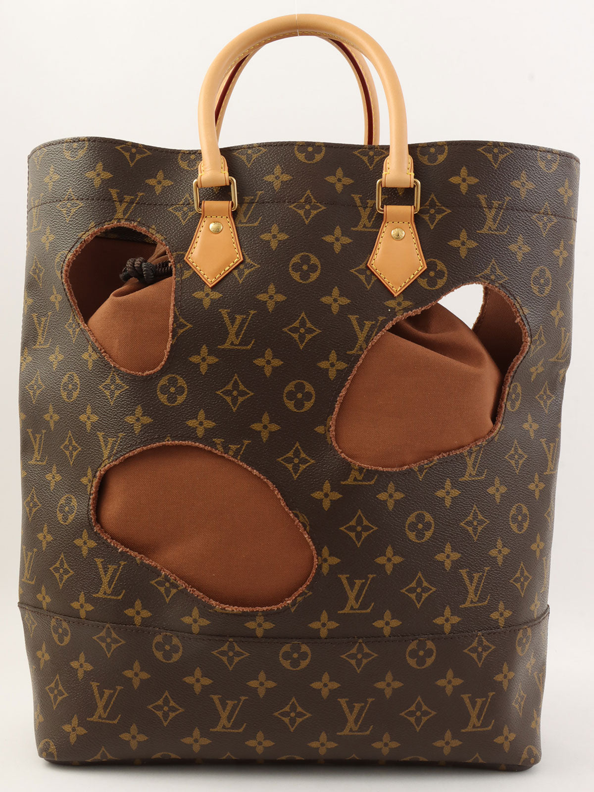 2014 Monogram Canvas With Holes Comsa Tote Bag, Brown