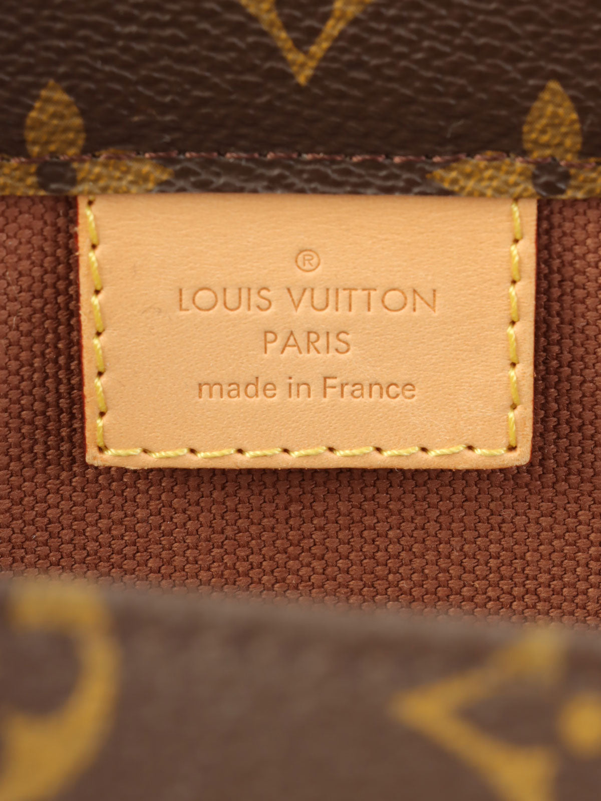 2014 Monogram Canvas With Holes Comsa Tote Bag, Brown