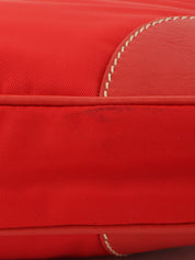 ナイロンロゴプレートショルダーバッグ レッド