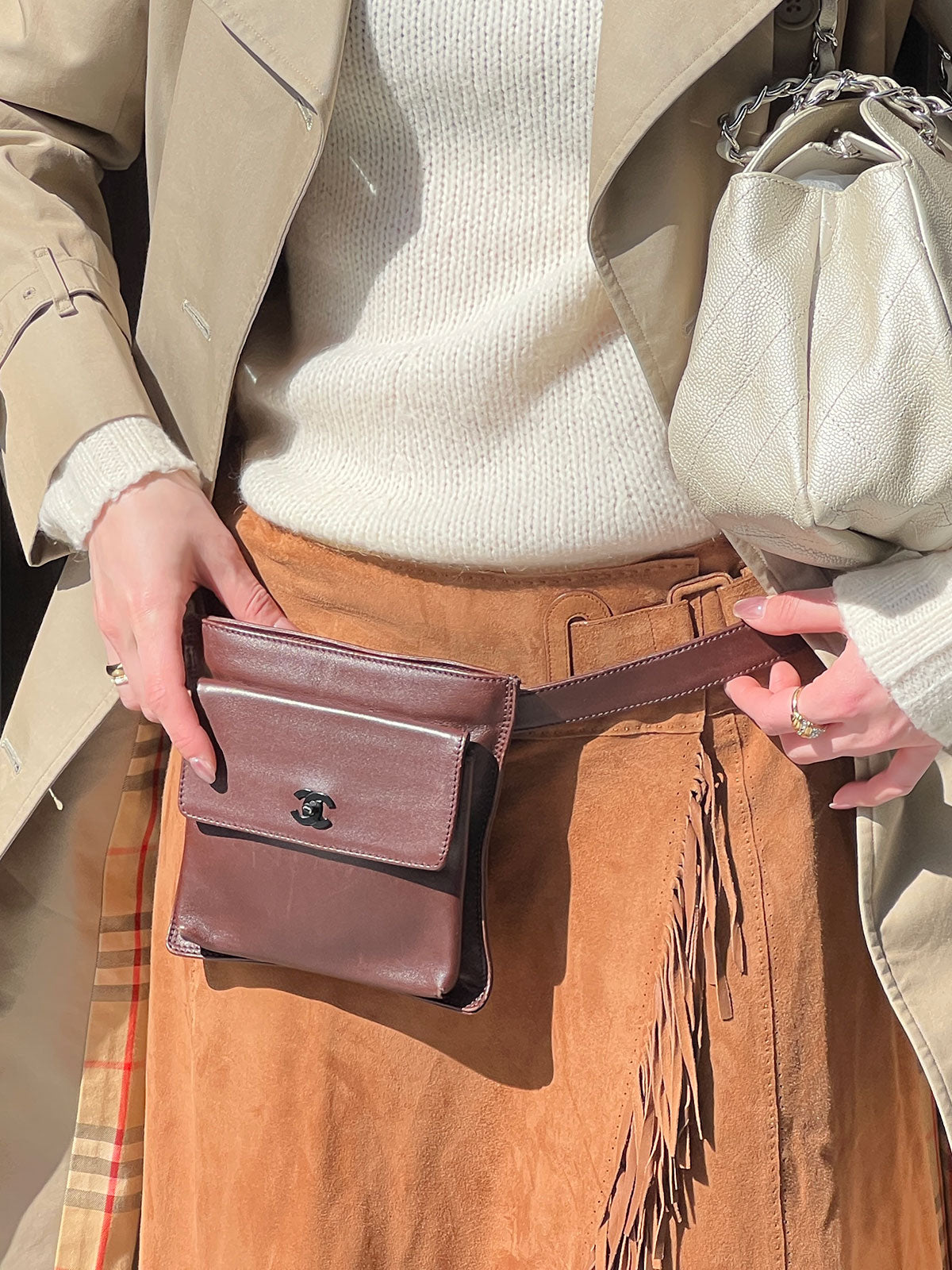 1998年頃製 CCターンロックウエストバッグ ダークブラウン