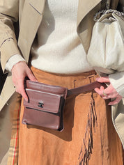 1998年頃製 CCターンロックウエストバッグ ダークブラウン