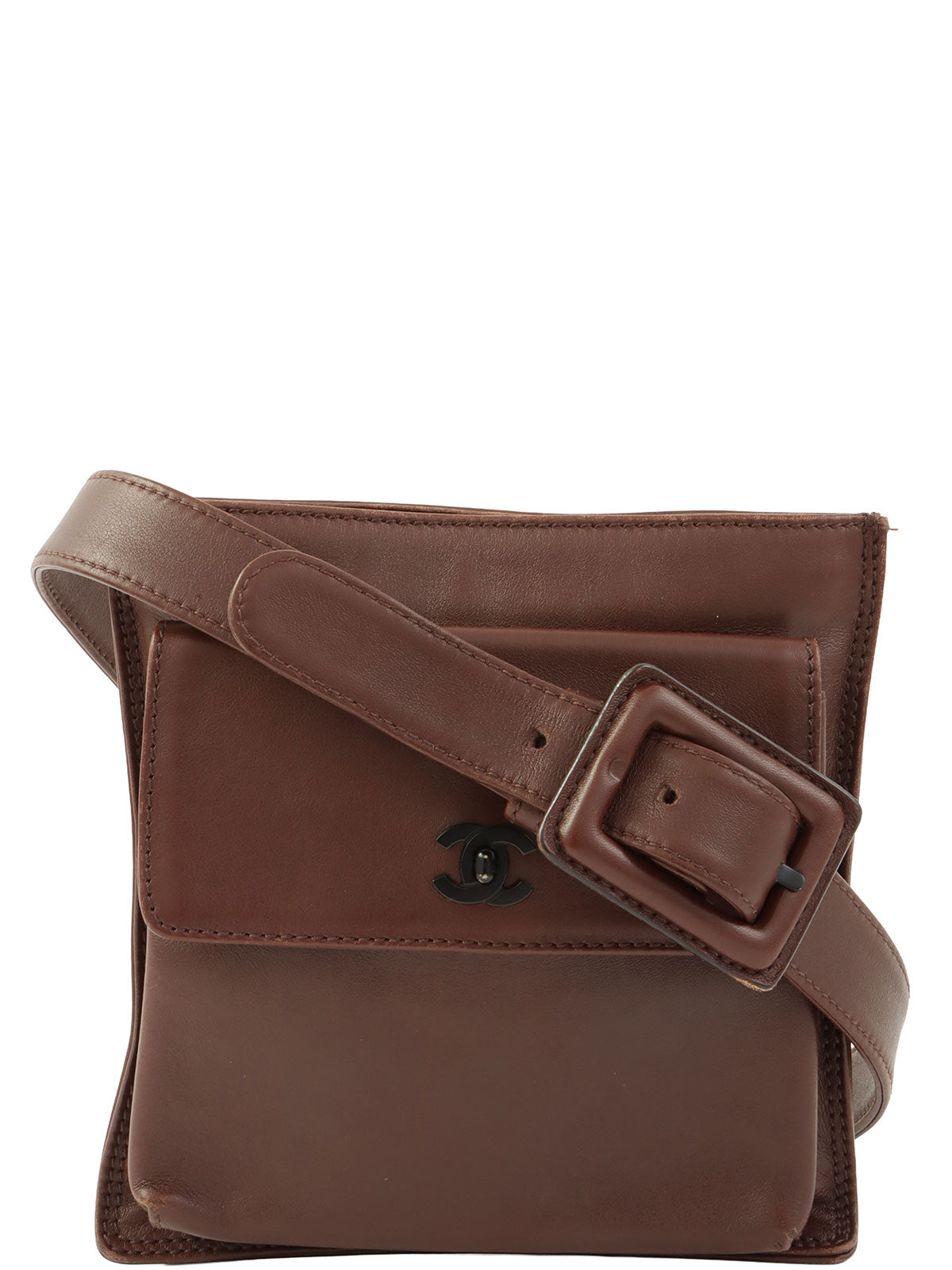 1998 CC 旋扣腰包，深棕色
