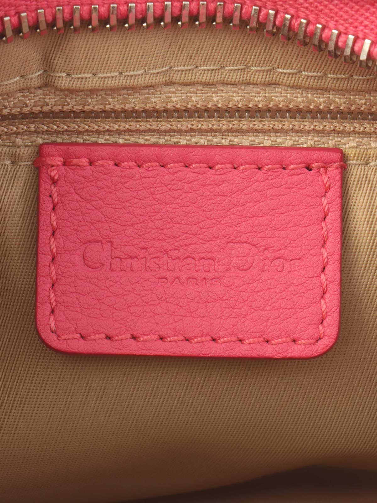 トロッターパターンロゴプレートハンドバッグ ベージュ/ピンク