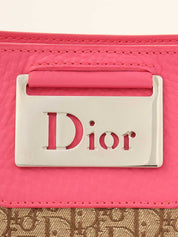 トロッターパターンロゴプレートハンドバッグ ベージュ/ピンク