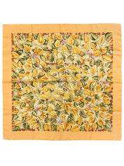 Carré 90 Larbre de Soie Pattern Scarf Cream Yellow/Multi